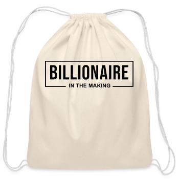 Billionaire In The Making - Cotton Drawstring Bag - natural - Front