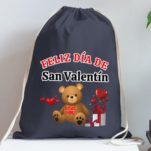 Valentine's Day Celebration Bears Love Hearts. - Cotton Drawstring Bag