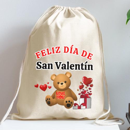 Valentine's Day Celebration Bears Love Hearts. - Cotton Drawstring Bag