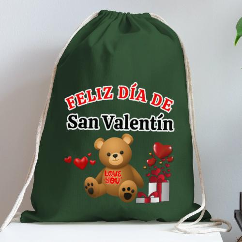 Valentine's Day Celebration Bears Love Hearts. - Cotton Drawstring Bag