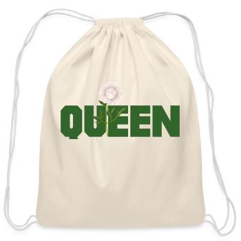 Queen - Cotton Drawstring Bag - natural - Front