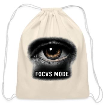 Focus Mode Eye Graphic - Cotton Drawstring Bag - natural - Front