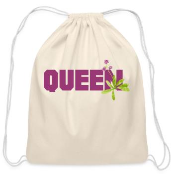 Queen - Cotton Drawstring Bag - natural - Front