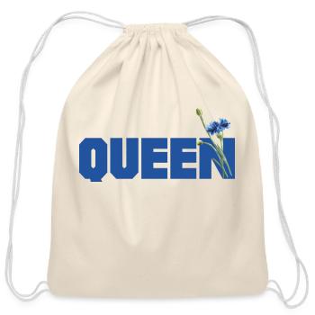 Queen - Cotton Drawstring Bag - natural - Front