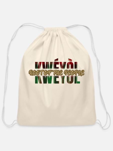 International Creole Day - Cotton Drawstring Bag - natural