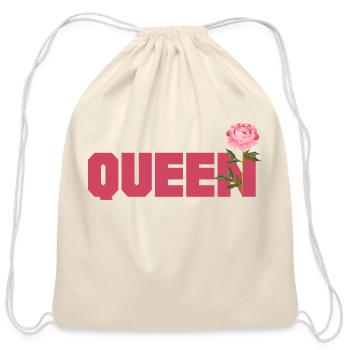 Queen - Cotton Drawstring Bag - natural - Front