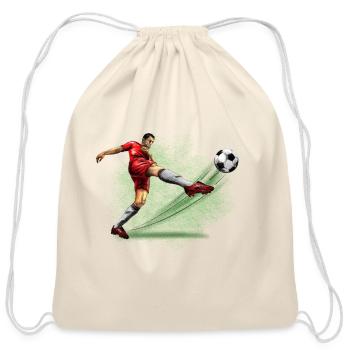 Crimson Kick Neon Splash - Cotton Drawstring Bag - natural - Front