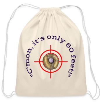 "Bullseye" Catchers Mitt - Cotton Drawstring Bag - natural - Front