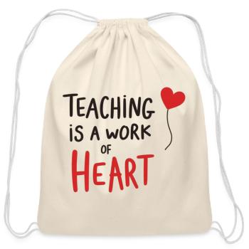 Teacher Mode On School Graphic Funny Teaching - Cotton Drawstring Bag - natural - Front