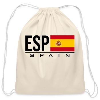 Spain Flag Spanish Espana Sports Games Athletics J - Cotton Drawstring Bag - natural - Front