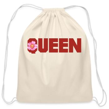 Queen - Cotton Drawstring Bag - natural - Front