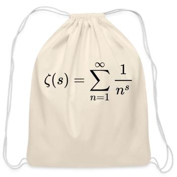 riemann function, calculus and math - Cotton Drawstring Bag - natural - Front