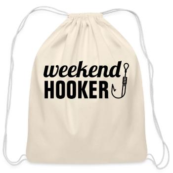 Weekend Hooker - Cotton Drawstring Bag - natural - Front