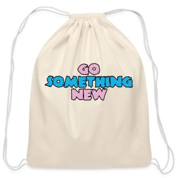 Go Something New - Cotton Drawstring Bag - natural - Front