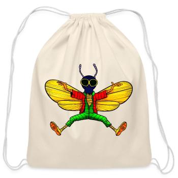 Fly Yogi - Cotton Drawstring Bag - natural - Front