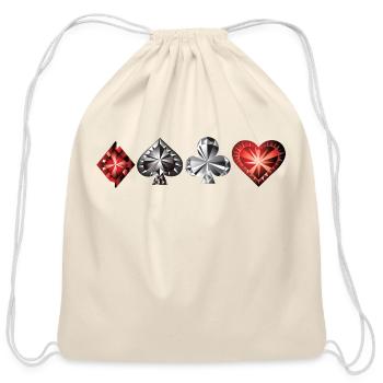 Poker - Gambling - Casino - Cotton Drawstring Bag - natural - Front