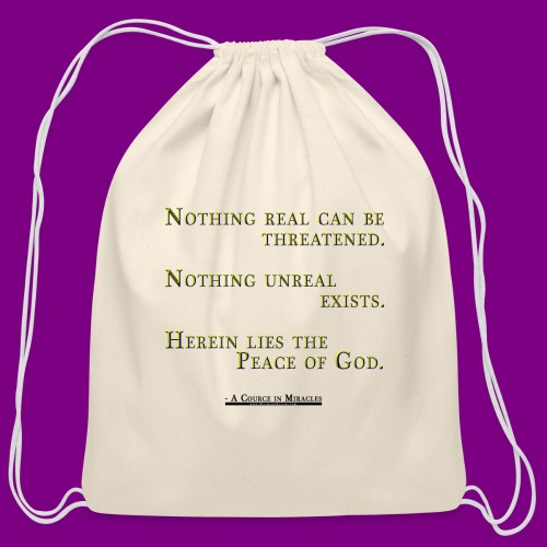Peace of God - A Course in Miracles - Cotton Drawstring Bag