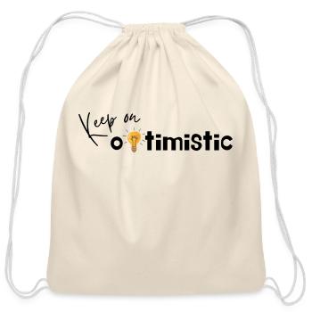Keep On optimistic red - Cotton Drawstring Bag - natural - Front