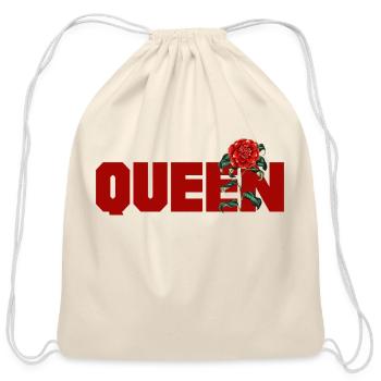 Queen - Cotton Drawstring Bag - natural - Front