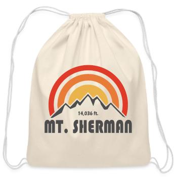 Mt. Sherman Colorado - Cotton Drawstring Bag - natural - Front