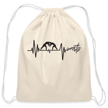 wrestle - Cotton Drawstring Bag - natural - Front