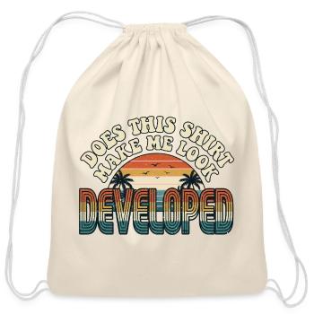 Retro Developer Sunset - Cotton Drawstring Bag - natural - Front