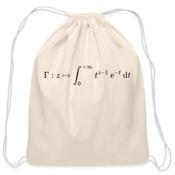 Euler Gamma Function, calculus and math basics - Cotton Drawstring Bag - natural - Front