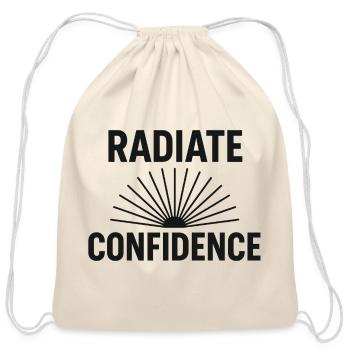 Radiate Confidence Sunburst - Cotton Drawstring Bag - natural - Front