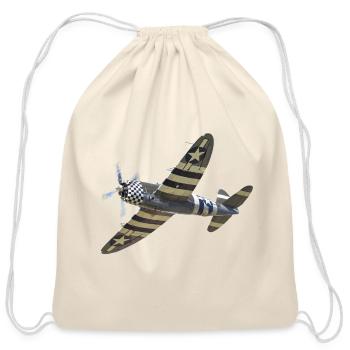 P-47 Thunderbolt - Cotton Drawstring Bag - natural - Front