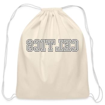 Celtics Mirror - Cotton Drawstring Bag - natural - Front