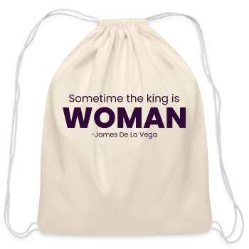 Something The King Is Woman - Cotton Drawstring Bag - natural - Front