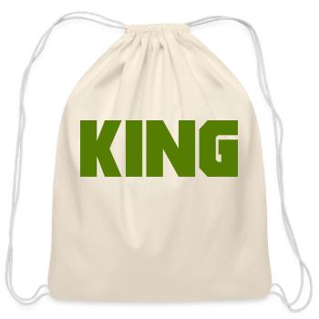 king - Cotton Drawstring Bag - natural - Front