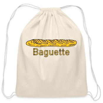 baguettelogo - Cotton Drawstring Bag - natural - Front