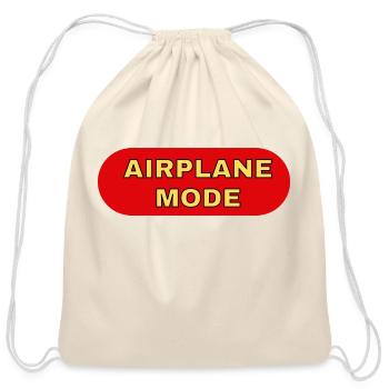 Airplane Mode Swaggy T - Cotton Drawstring Bag - natural - Front