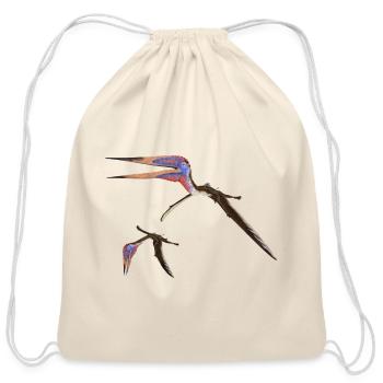 Giant Pterosaur Zhejiangopterus - Cotton Drawstring Bag - natural - Front