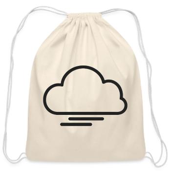 Celestial Cloud Abstract Art Design - Cotton Drawstring Bag - natural - Front