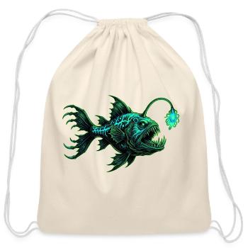 Ocean Depths Art - Cotton Drawstring Bag - natural - Front