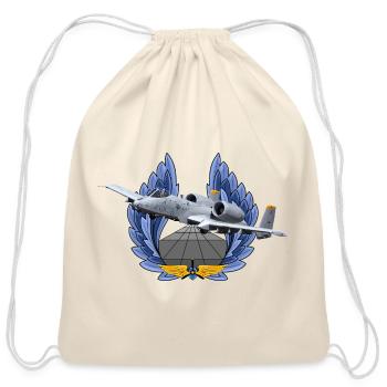 A-10 Thunderbolt - Cotton Drawstring Bag - natural - Front