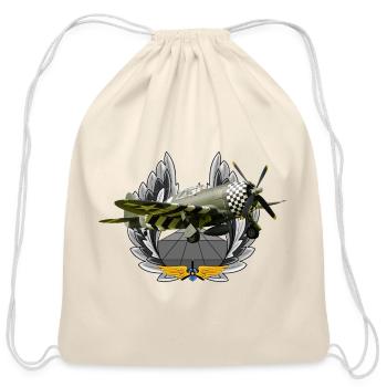 P-47 Thunderbolt - Cotton Drawstring Bag - natural - Front
