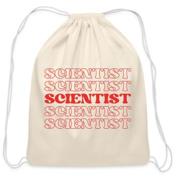Scientist Researcher Scholar Research Expert - Cotton Drawstring Bag - natural - Front