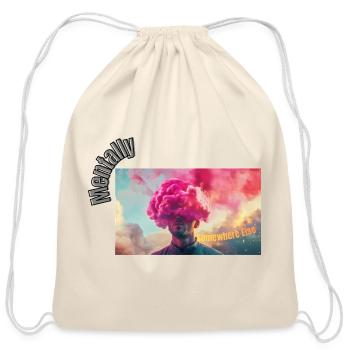 Somewhere Else Cloud Dream - Cotton Drawstring Bag - natural - Front