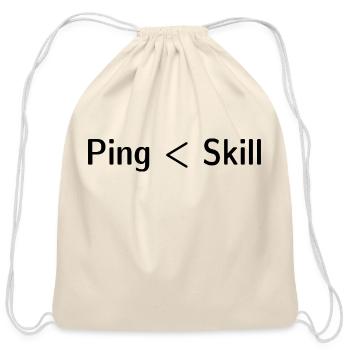 ping < skill - Cotton Drawstring Bag - natural - Front