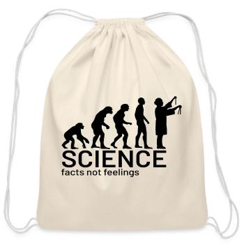 Evolution of Science (facts not feelings) - Cotton Drawstring Bag - natural - Front