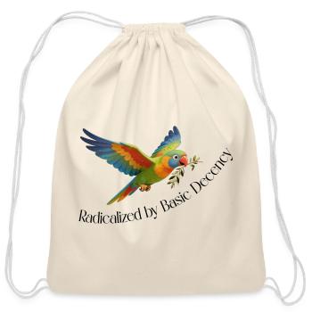 RADICALIZED BY BASIC DECENCY - Cotton Drawstring Bag - natural - Front