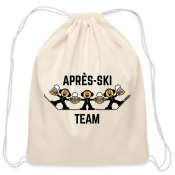 Après-Ski Team Trio (Beer / Caricature / 3C) - Cotton Drawstring Bag - natural - Front