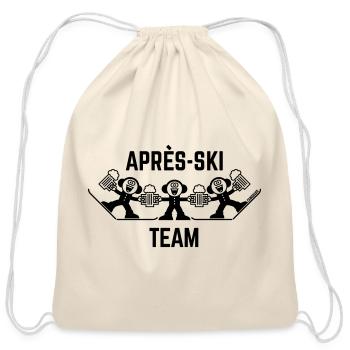 Après-Ski Team Trio (Beer / Caricature / 1C) - Cotton Drawstring Bag - natural - Front
