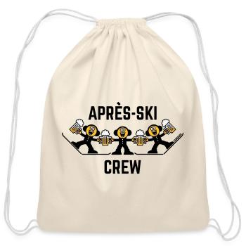Après-Ski Crew Trio (Beer / Caricature / 3C) - Cotton Drawstring Bag - natural - Front