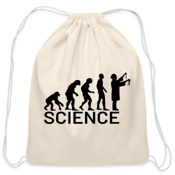 Evolution of Science - Cotton Drawstring Bag - natural - Front