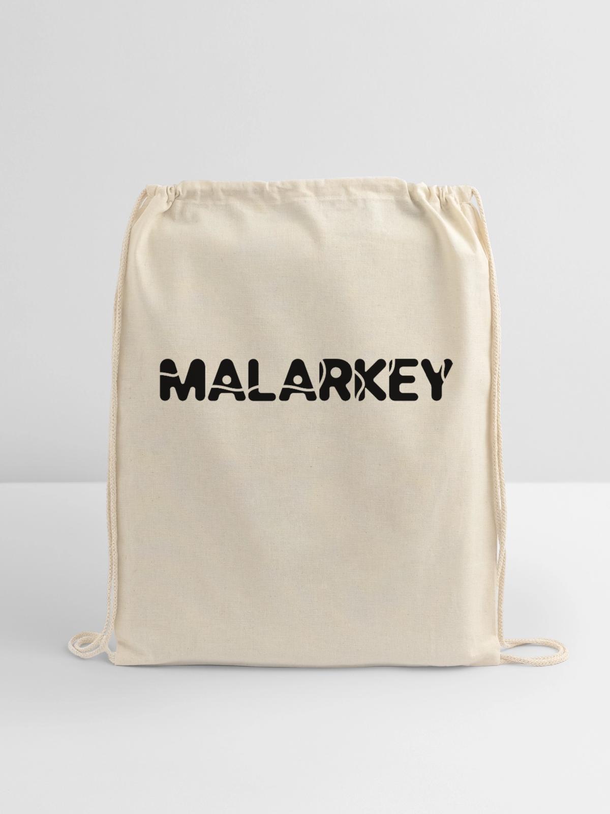 Malarkey - Cotton Drawstring Bag - natural - Front