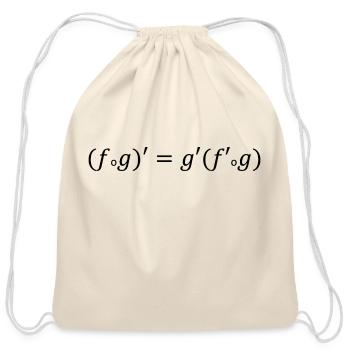Derivative Of The Composition Of Two Functions - Cotton Drawstring Bag - natural - Front